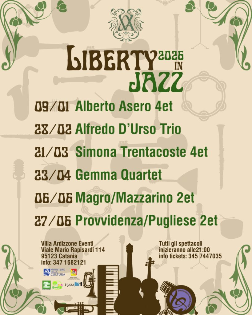 Liberty in Jazz è la rassegna jazz di Spazio Liberty: sei concerti con protagonisti del jazz italiano tra gennaio e giugno 2026