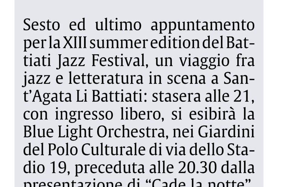 28 08 2026 - Blue Light Orchestra "Pensativa" al BJF