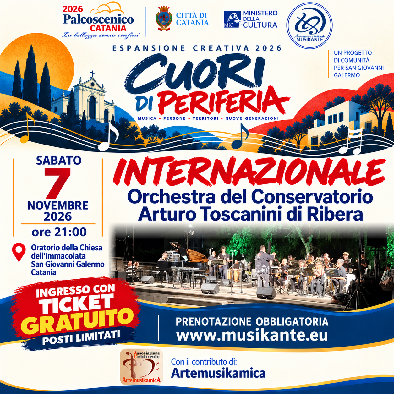 Locandina Internazionale — Orchestra Toscanini di Ribera — 7 novembre 2026