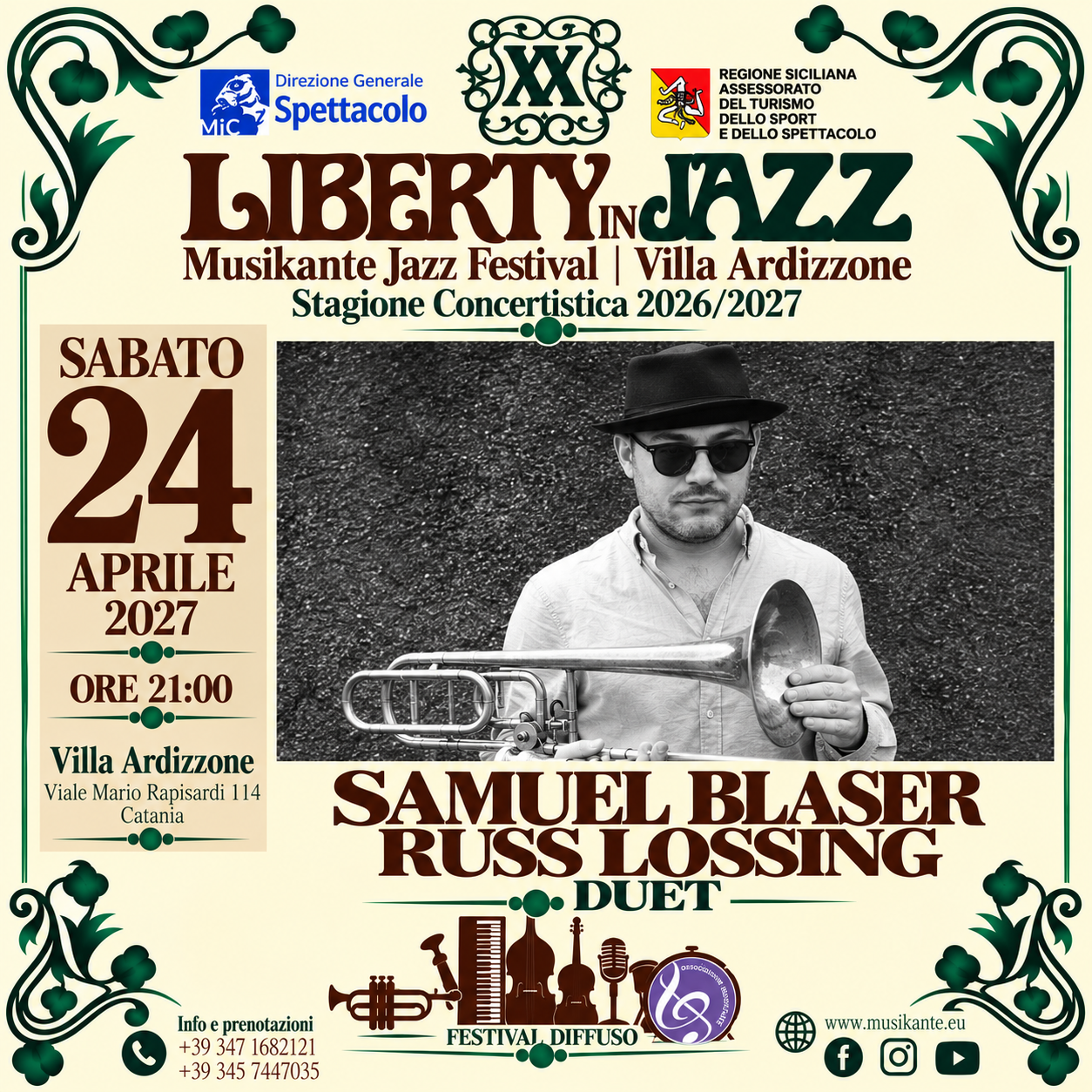 Samuel Blaser / Russ Lossing Duet – 24 aprile 2027