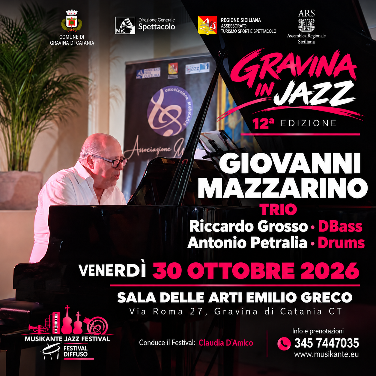 Giovanni Mazzarino Trio – 30 ottobre 2026