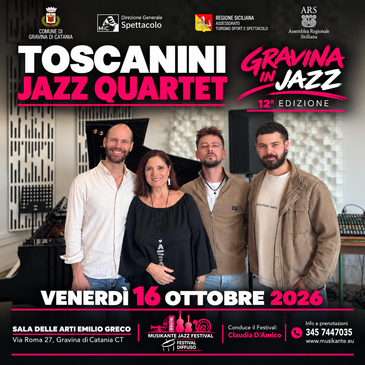Toscanini Jazz Quartet – 16 ottobre 2026